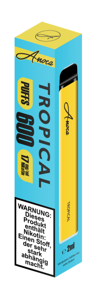 Anoca 600 E-Shisha Einweg Tropical 17 mg