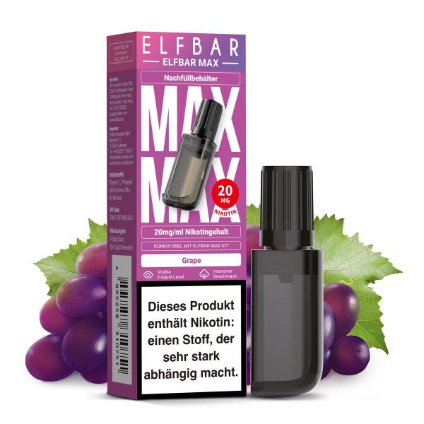 Elfbar Max Refill Container 20mg - Grape