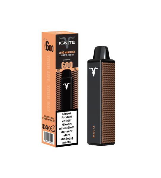 Ignite Vape V600 - Mango Ice - 20mg