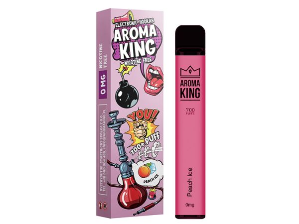 Aroma King Peach Ice Einweg E-Shisha ohne Nikotin ca. 700 Züge