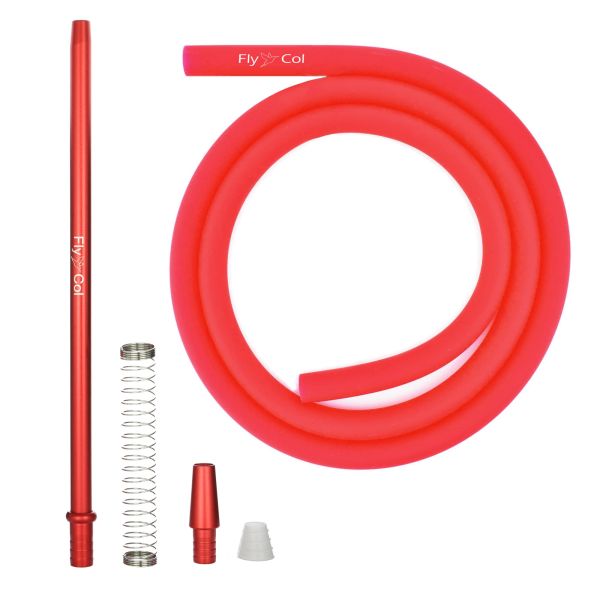FlyCol Basic Shisha Schlauch Set - Rot