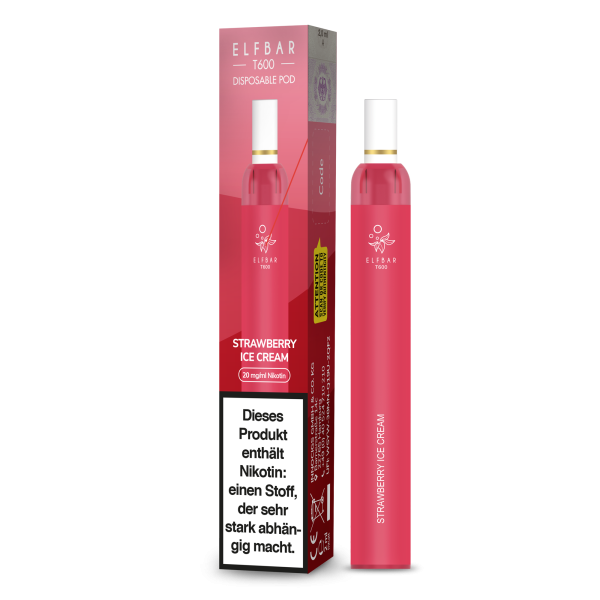 Elf Bar T600 Einweg E-Shisha 20mg - Strawberry Ice Cream