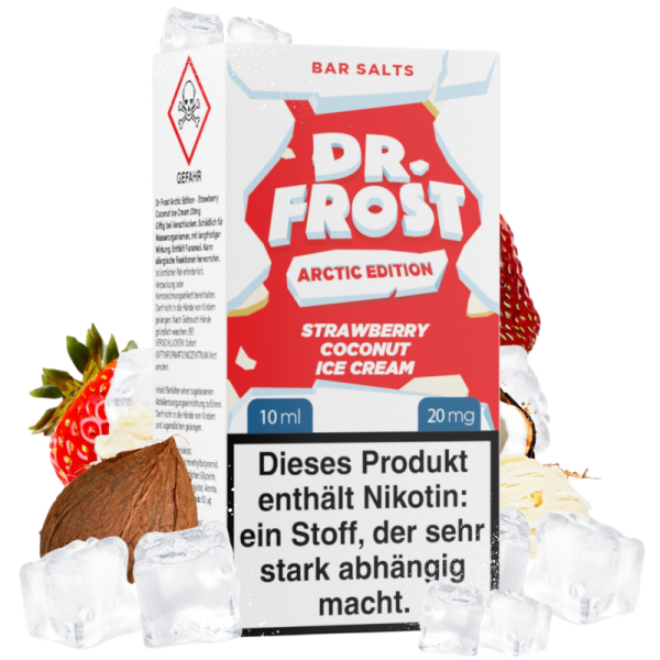 Dr. Frost Arctic Edition - Nikotinsalz Liquid 10ml - 20mg - Strawberry Coconut Ice Cream
