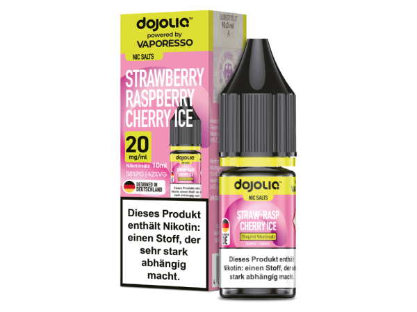 Dojoliq – Nikotinsalz Liquid 10 ml – 20 mg/ml – Strawberry Raspberry Cherry Ice