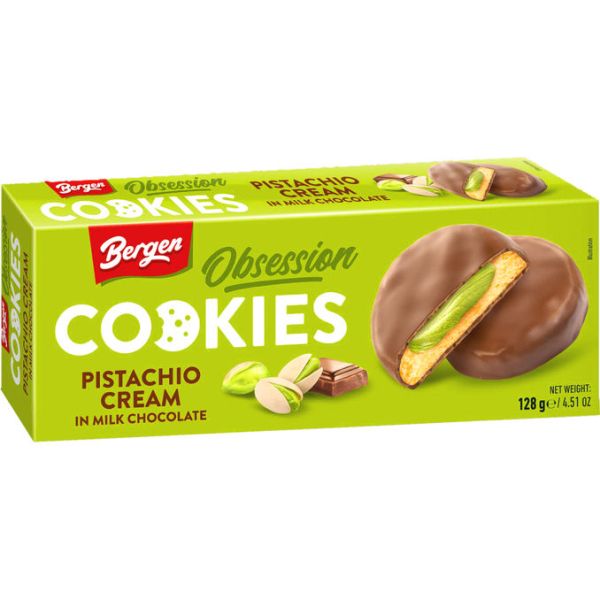 Bergen Cookie Pistachio Milk Chocolate 128g