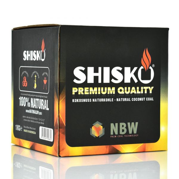 Shisko Premium Kokosnuss Naturkohle 1kg