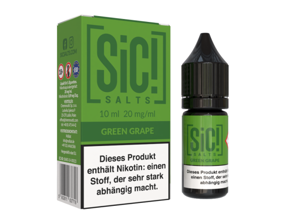 SiC! Salts 20mg Nikotinsalz Liquid 10ml - Green Grape
