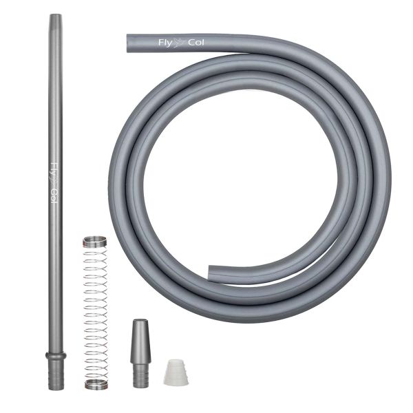 FlyCol Basic Shisha Schlauch Set - Silber