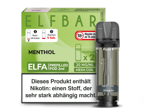 Elfbar Elfa Pod - 20mg - Menthol