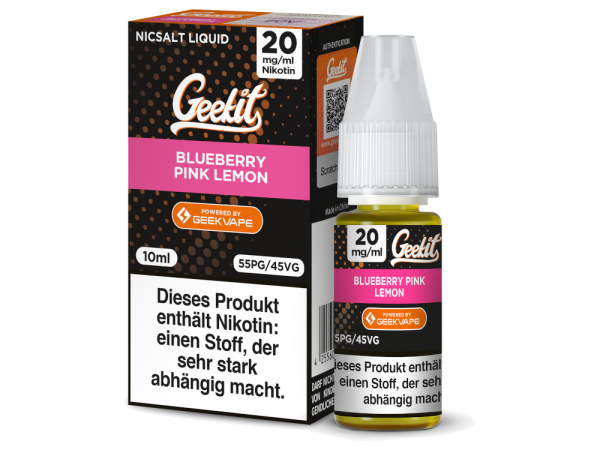 GEEKVAPE - Geekit - Nikotinsalz Liquid 20 mg/ml - Blueberry Pink Lemon