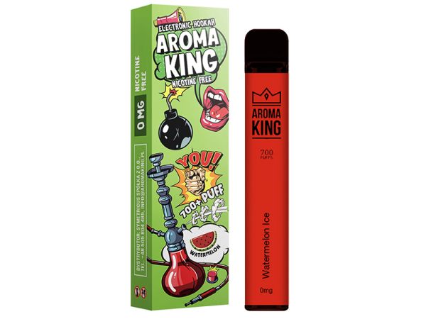 Aroma King Watermelon Ice Einweg E-Shisha ohne Nikotin ca. 700 Züge