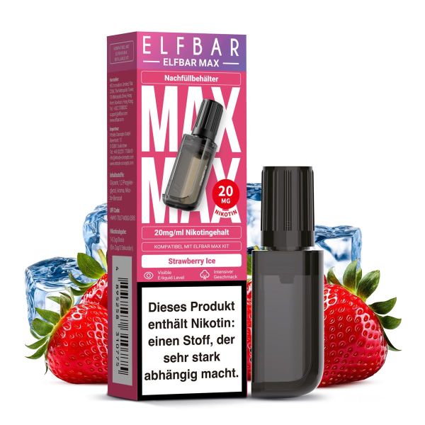 Elfbar Max Refill Container 20mg - Strawberry Ice
