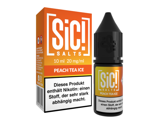 SiC! Salts 20mg Nikotinsalz Liquid 10ml - Peach Tea Ice