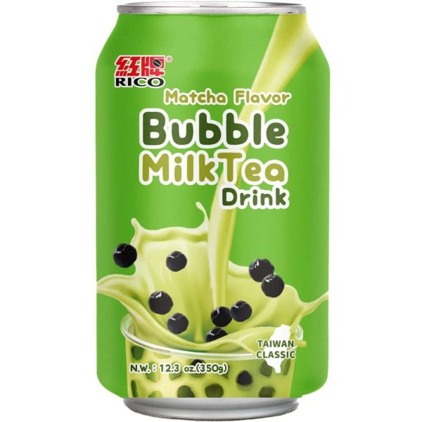 Bubble Milk Tea Drink - Matcha Flavor - 340 ml
