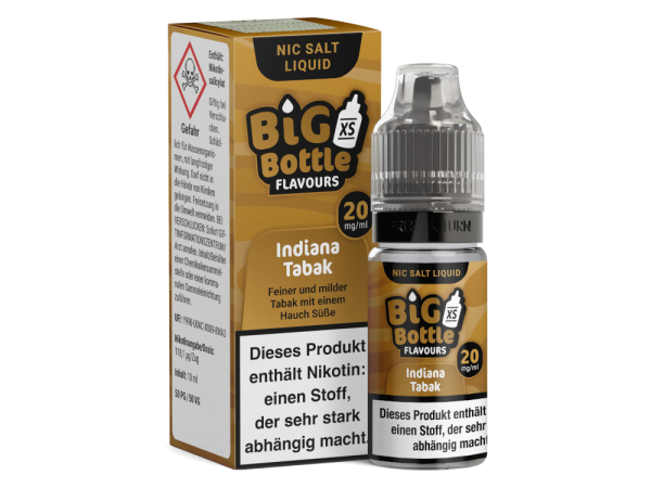 Big Bottle - 10ml - 20mg - Nikotinsalz Liquid - Indiana Tabak
