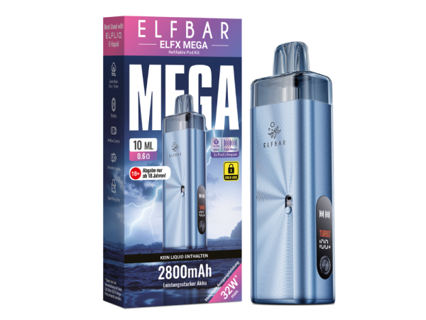 Elfbar ELFX Mega Pod Kit 2800 mAh – Cyan