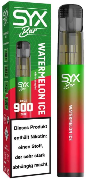 SYX Bar 900 Züge - 20 mg - Watermelon Ice