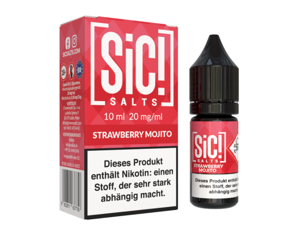 SiC! Salts 20mg Nikotinsalz Liquid 10ml - Strawberry Mojito