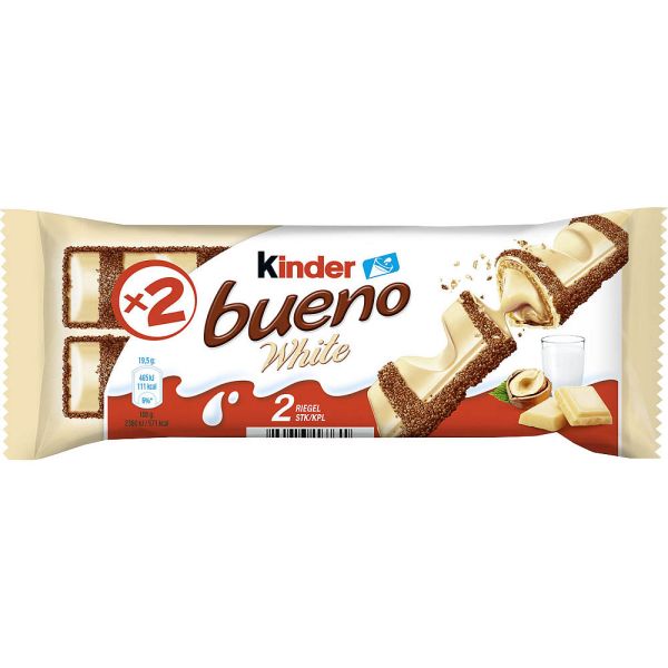 Kinder Bueno White Schokoriegel 39g - 2 Riegel