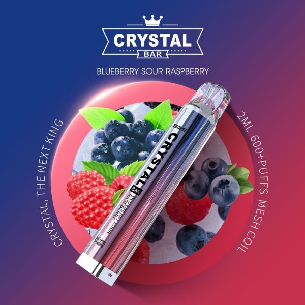 SKE Crystal Bar Einweg E-Zigarette 20mg - Blueberry Sour Raspberry