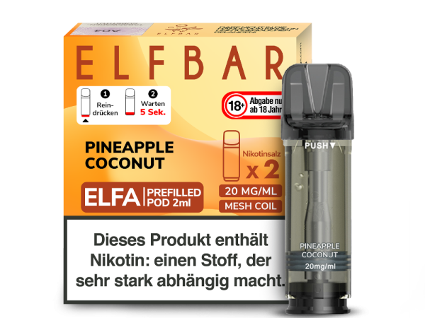 Elfbar Elfa Pod - 20mg - Pineapple Coconut