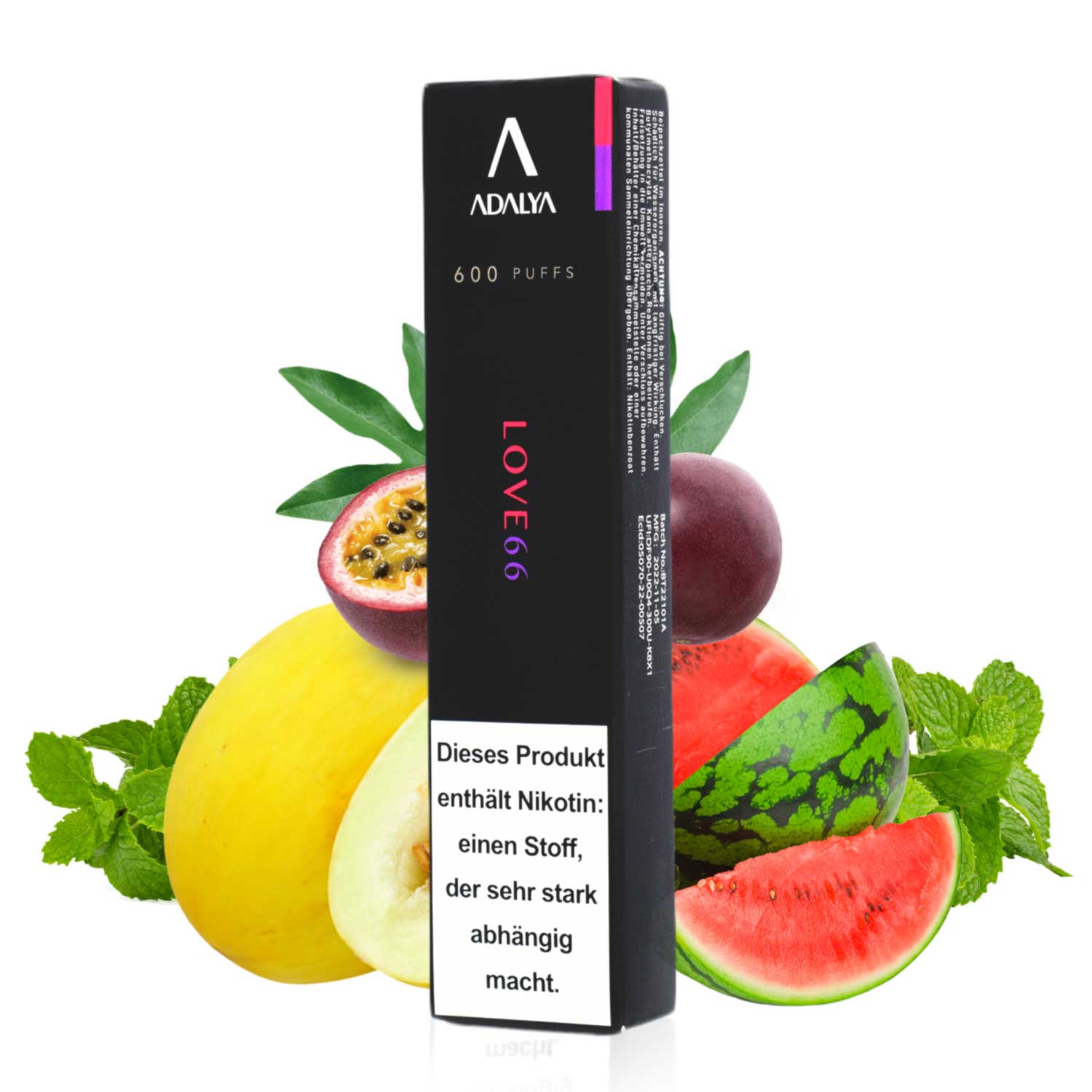Hold dir Adalya LOVE 66 als Vape SkyWhite Shisha