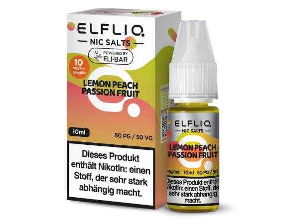 Elf Bar - ElfLiq 10ml - 10mg - Lemon Peach Passion Fruit