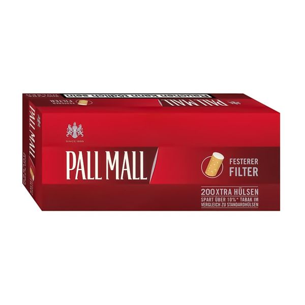 Pall Mall Red Xtra Hülsen - 200 Stück