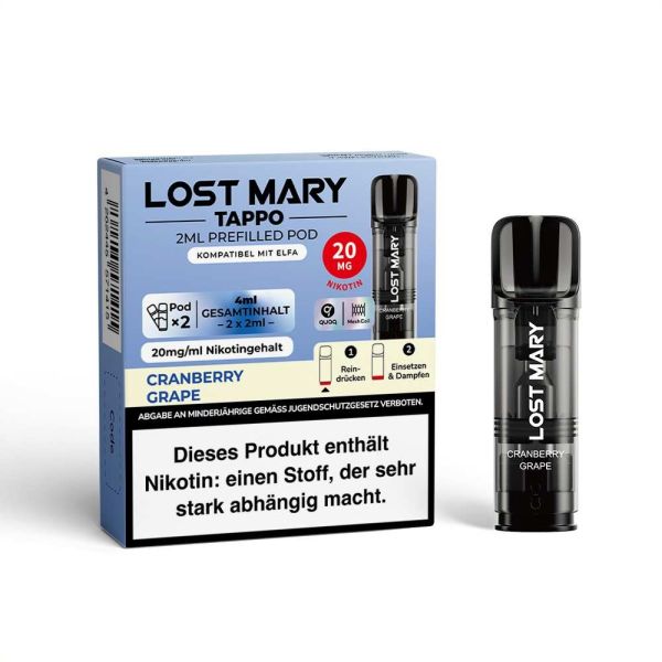 Lost Mary Tappo Pods - 20mg - Cranberry Grape