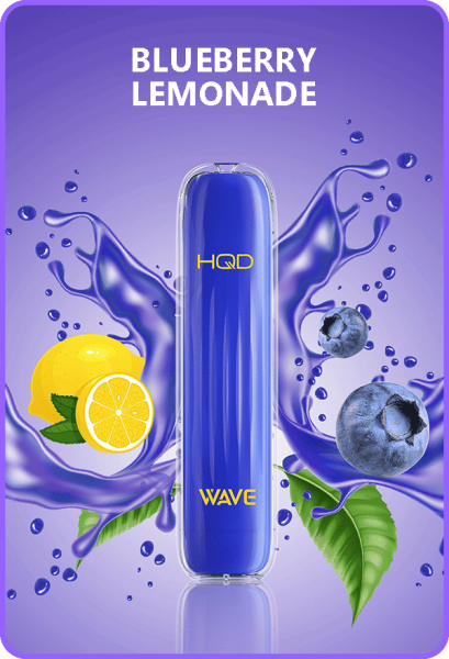 HQD Wave - Blueberry Lemonade (Blaubeere Limonade) - Einweg E-Shisha ca. 600 Züge
