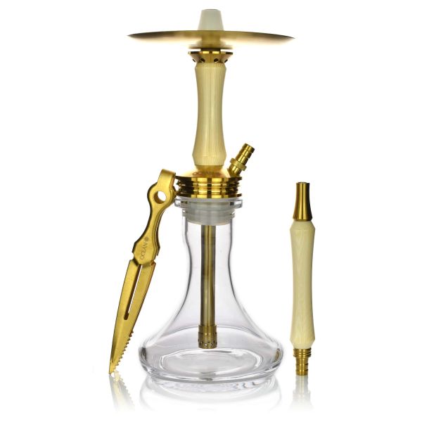 Ocean Hookah Kaif Small Gold White Wood