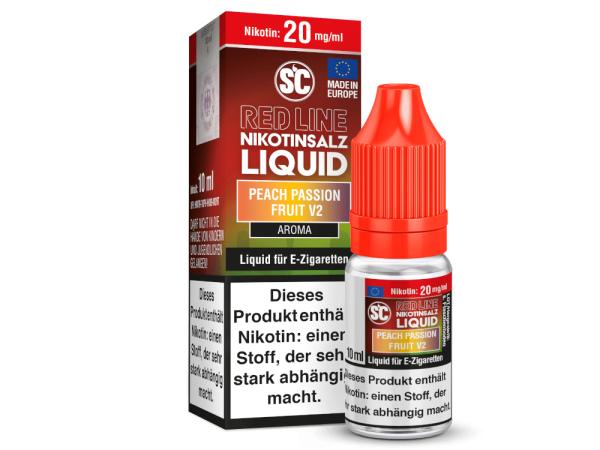 SC - Red Line - Peach Passion Fruit V2 - 20 mg - Nikotinsalz Liquid
