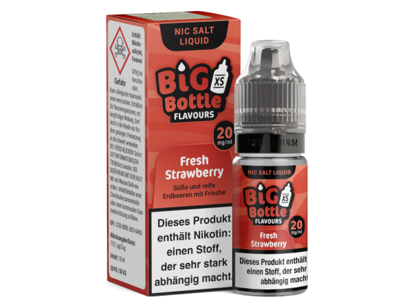 Big Bottle - 10ml - 20mg - Nikotinsalz Liquid - Fresh Strawberry