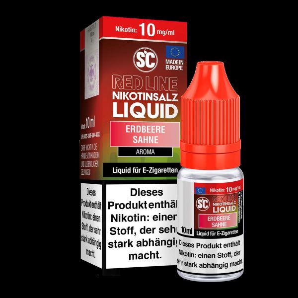 SC - Red Line - Erdbeere Sahne - 10 mg - Nikotinsalz Liquid