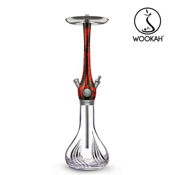 Wookah Shisha Mastercut Flames Schwarz / Rot