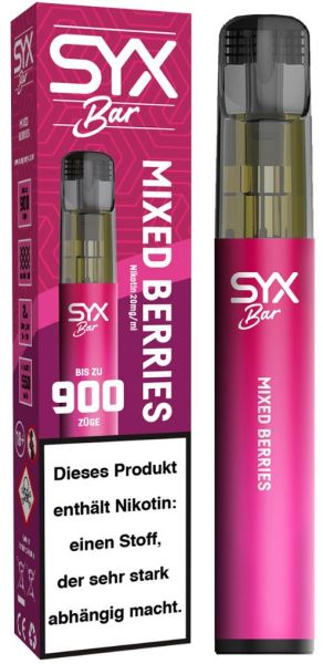 SYX Bar 900 Züge - 20 mg - Mixed Berries