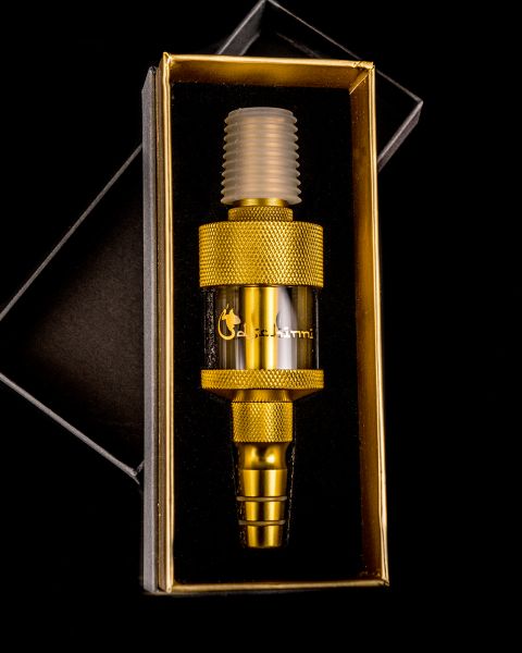 Dschinni Molassefänger Gold (mit Adapter & Ultra Grip/Schliffadapter 18.8)