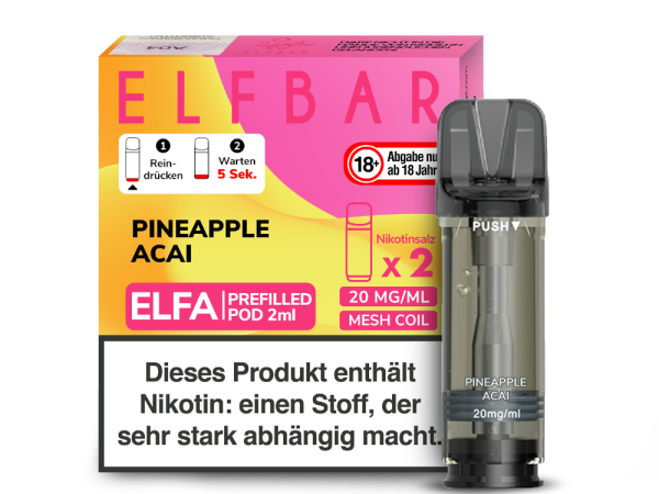 Elfbar Elfa Pod - 20mg - Pineapple Acai