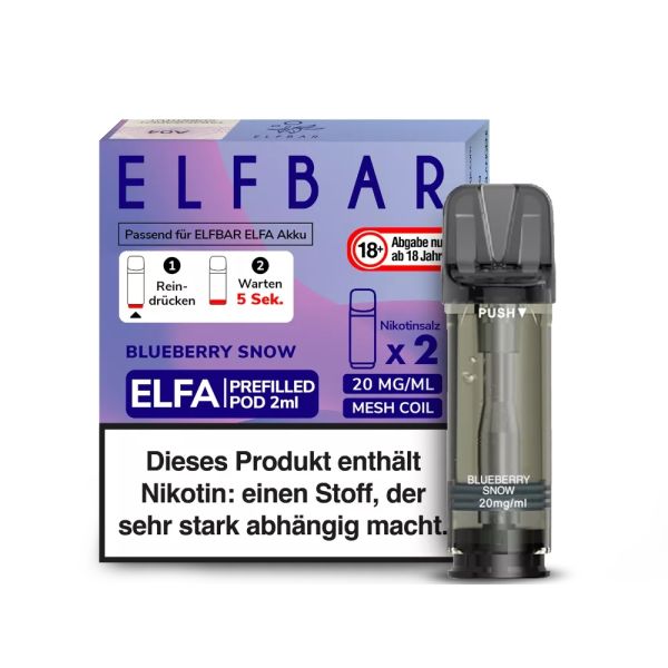Elfbar Elfa Pod - 20mg - Blueberry Snoow