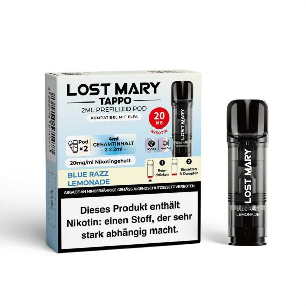 Lost Mary Tappo Pods - 20mg - Blue Razz Lemonade