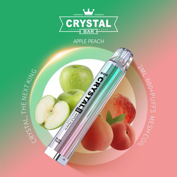 SKE Crystal Bar Einweg E-Zigarette 20mg - Apple Peach