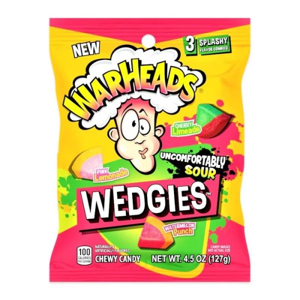 Warheads Wedgies Peg Bag 4,5oz Tüte 127 g Pink Lemonade