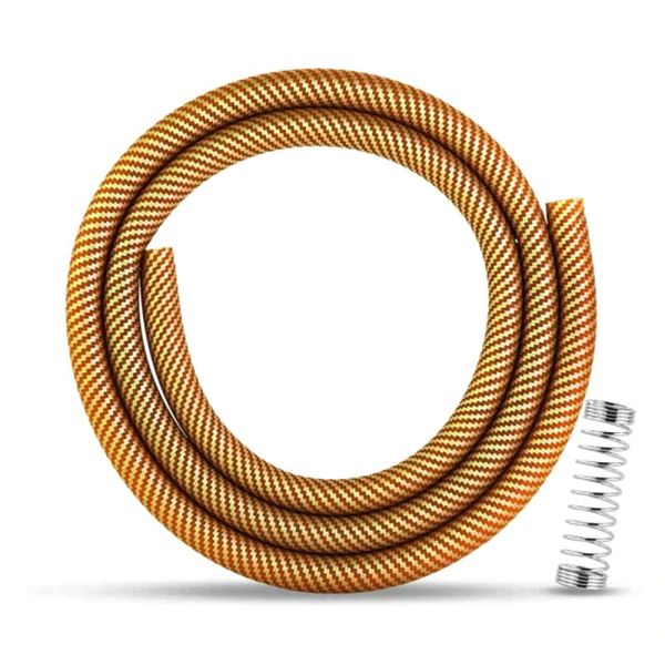 Shisha Silikonschlauch inkl. Knickschutzfeder Camouflage - Gold