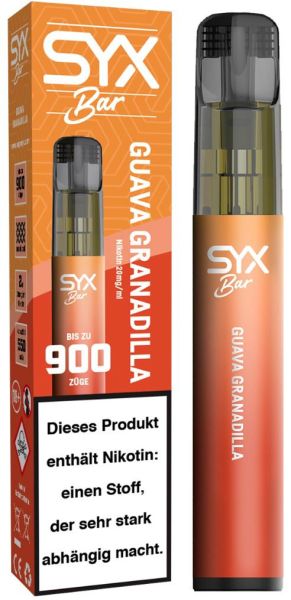 SYX Bar 900 Züge - 20 mg - Guava Granadilla