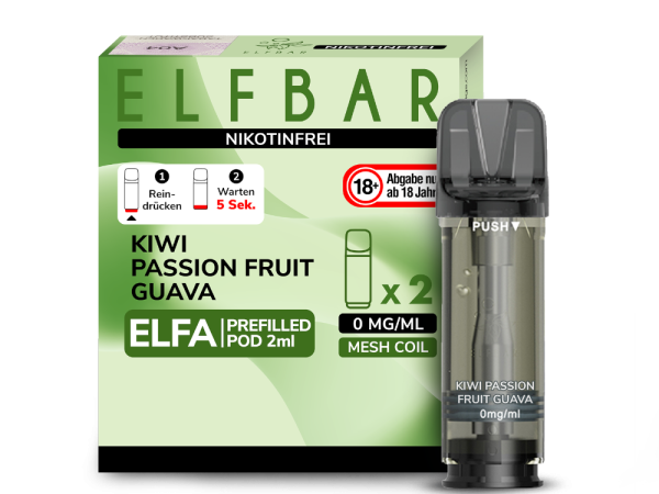 Elfbar Elfa Pod - Kiwi Passion Fruit Guava - Nikotinfrei
