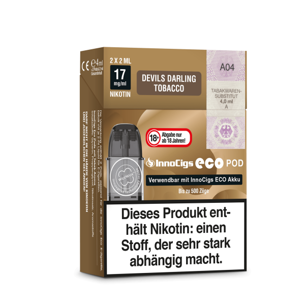InnoCigs Eco Pod (2 Stck pro Packung) - Devils Darling Tobacco | InnoCigs | Mehrweg E-Shisha | Vapeshop | SkyWhite Shop InnoCigs Eco Pod (2 Stck pro Packung) - Devils Darling Tobacco | InnoCigs | Mehrweg E-Shisha | Vapeshop | SkyWhite Shop