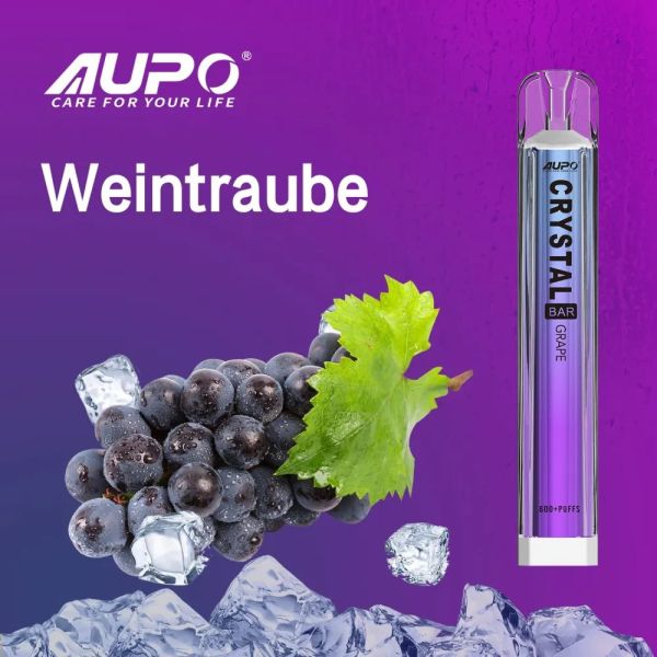 Aupo Crystal Bar Einweg E-Zigarette 20mg - Grape