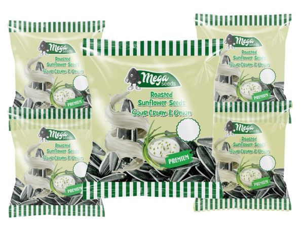 5x Mega Seeds - Sour Cream & Onion 120g