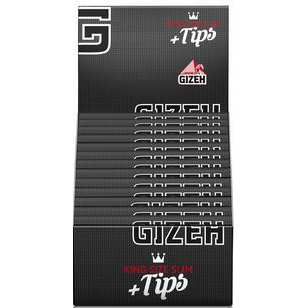 Gizeh Papier Black King Size Slim + Tips