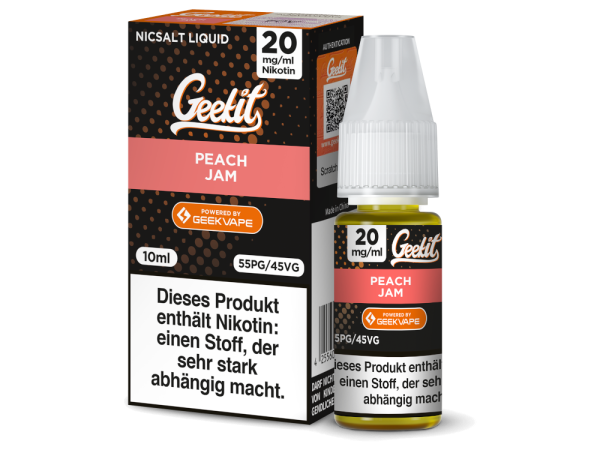 GEEKVAPE - Geekit - Nikotinsalz Liquid 20 mg/ml - Peach Jam